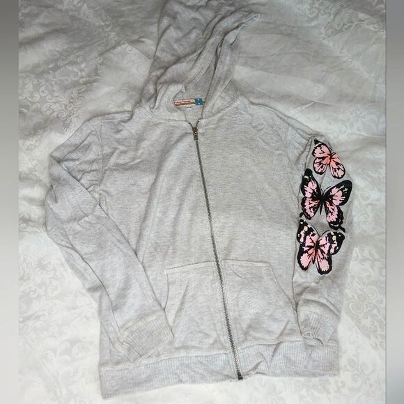 VINTAGE HAVANA Girls Butterfly Sweatsuit Soft / Light Fleece Jogger Hoodie 10/12 - Picture 6 of 11